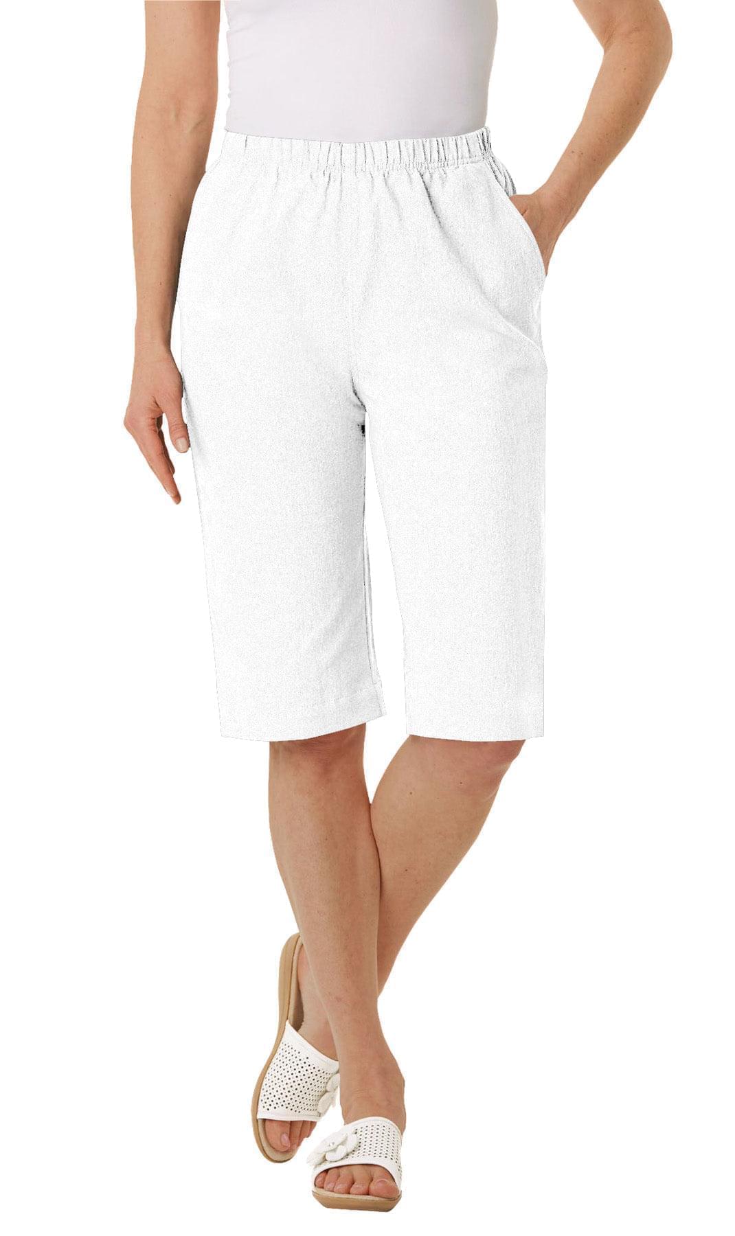 Women's Easy Pull on Bermuda Shorts in Denim and Twill