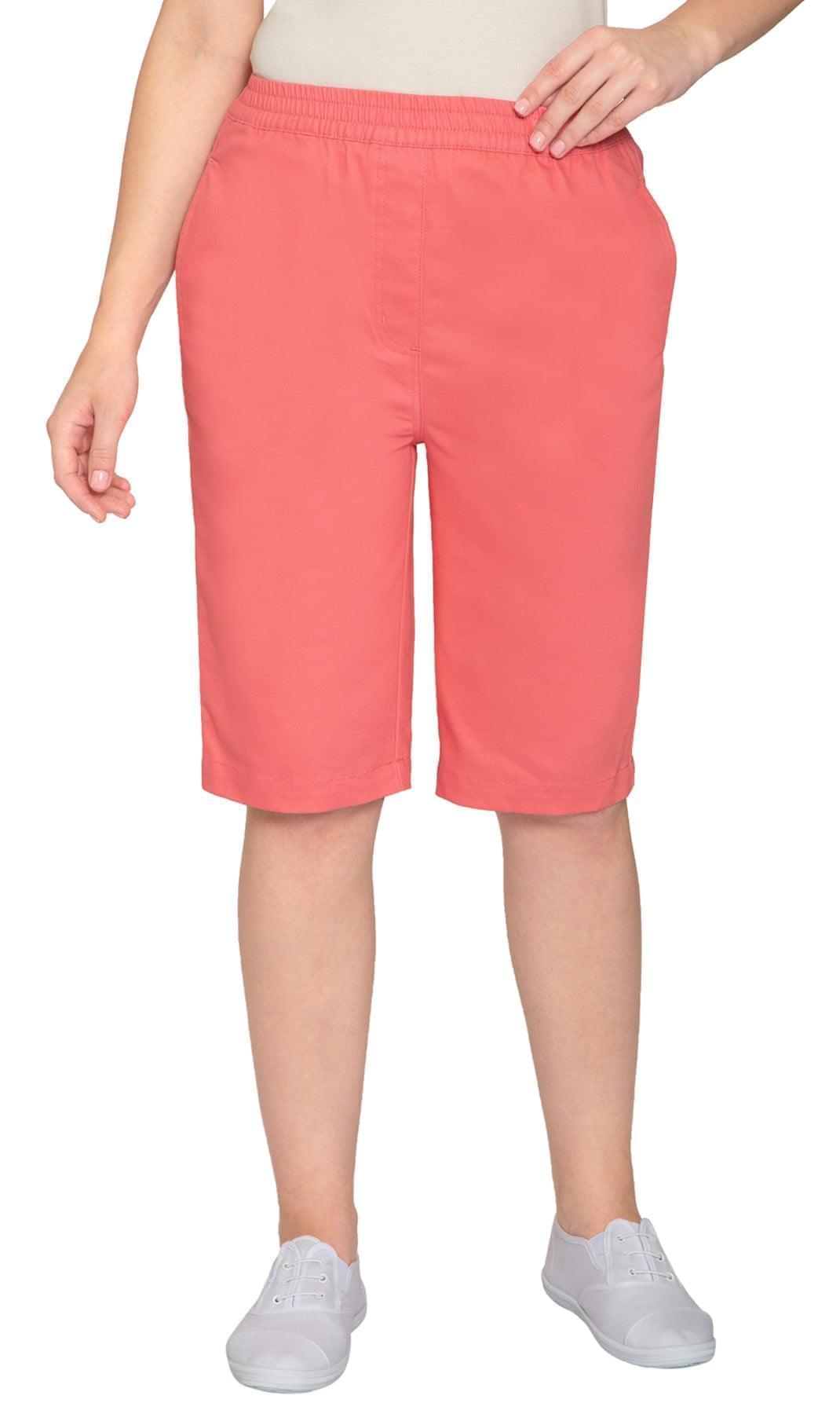Women's Easy Pull on Bermuda Shorts in Denim and Twill