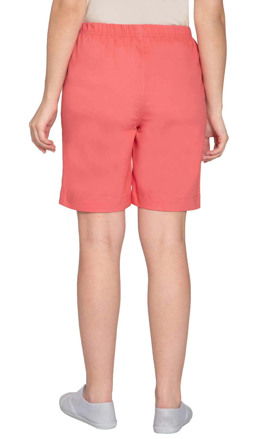 Women's Pull On Denim & Twill Shorts with stretch waist - No zipper or buttons
