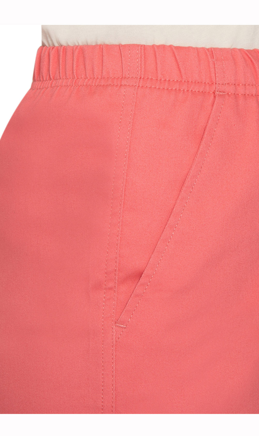 Women's Pull On Denim & Twill Shorts with stretch waist - No zipper or buttons