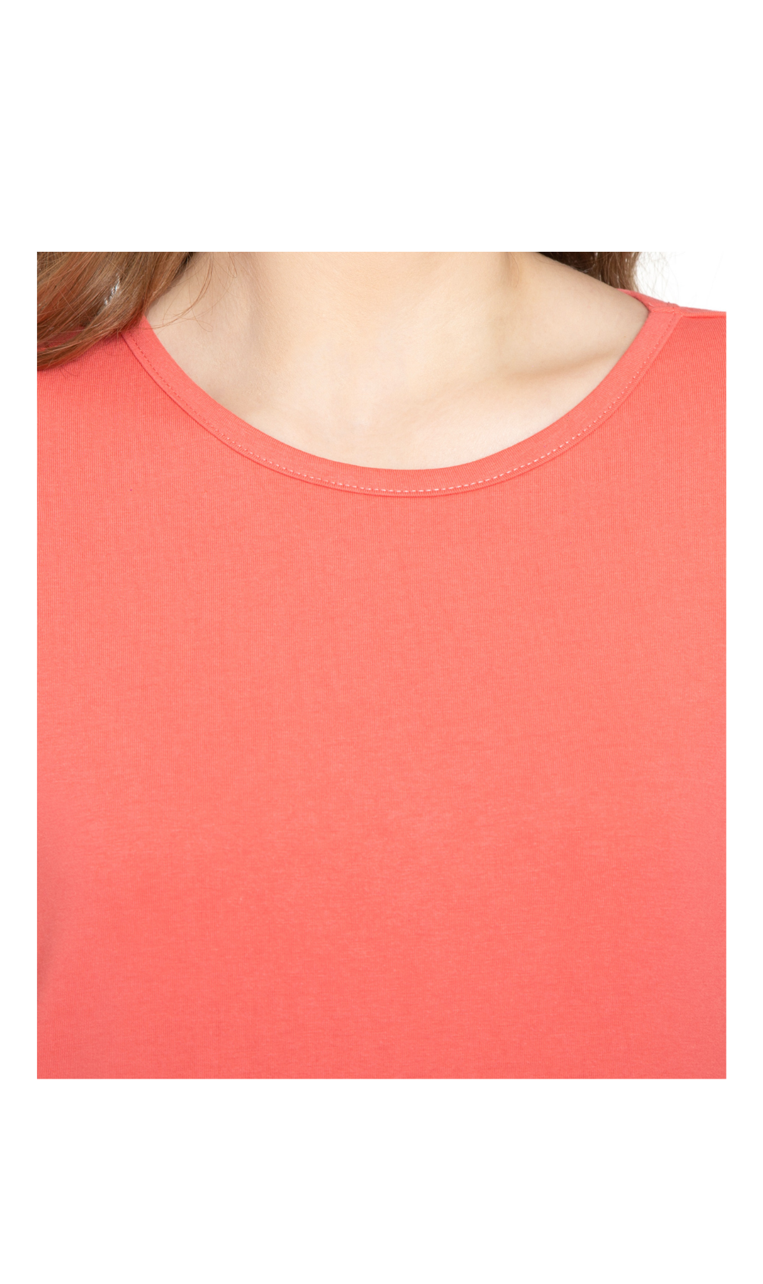 Women's Classic Comfort Fit 3/4 Sleeve length Crew Neck Jersey knit T-Shirt