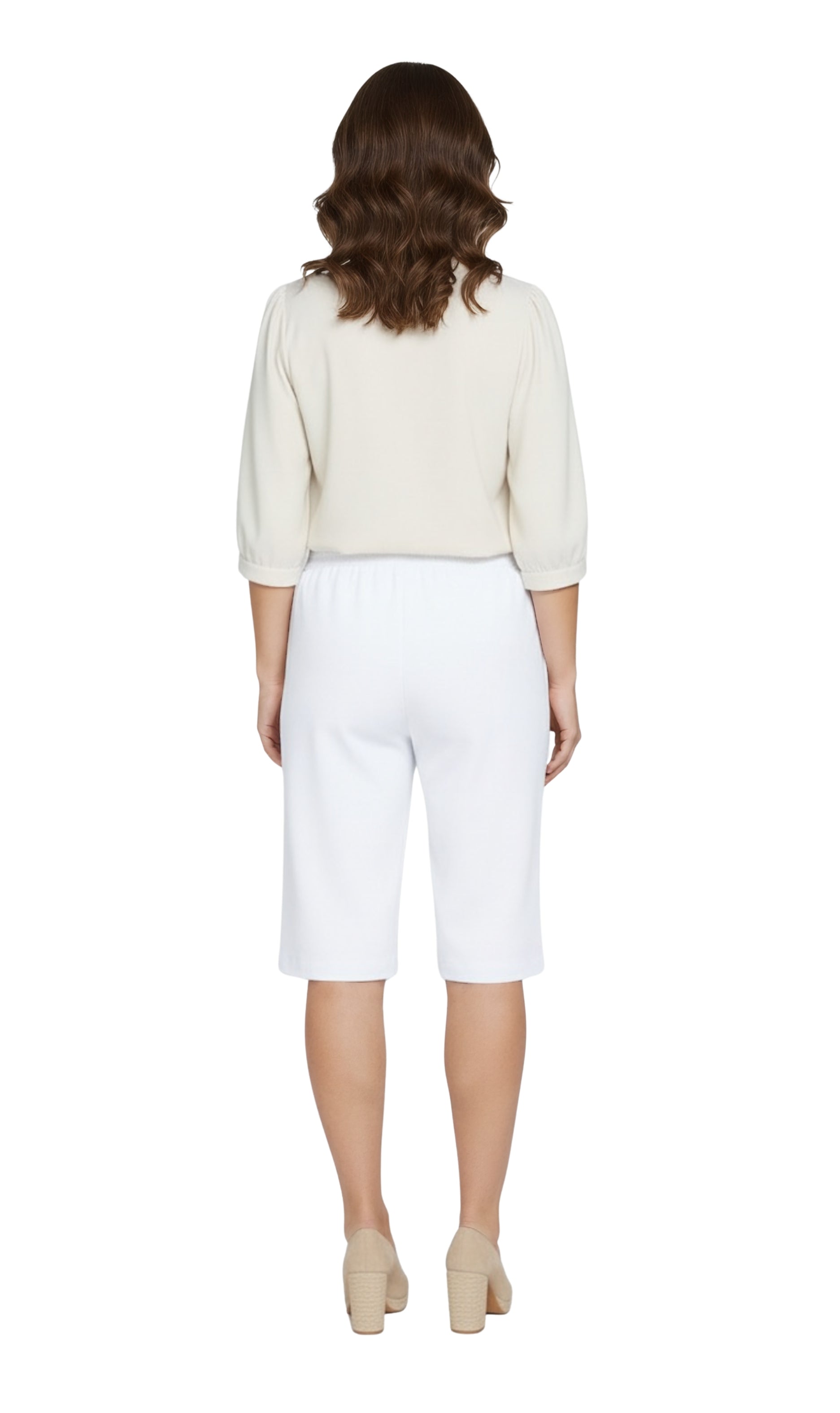 Women's Easy Pull on Bermuda Shorts in Denim and Twill