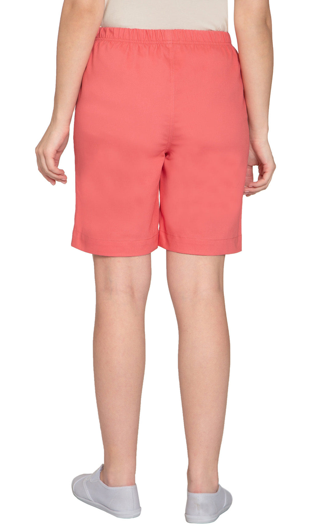 Women's Pull On Denim & Twill Shorts with stretch waist - No zipper or buttons