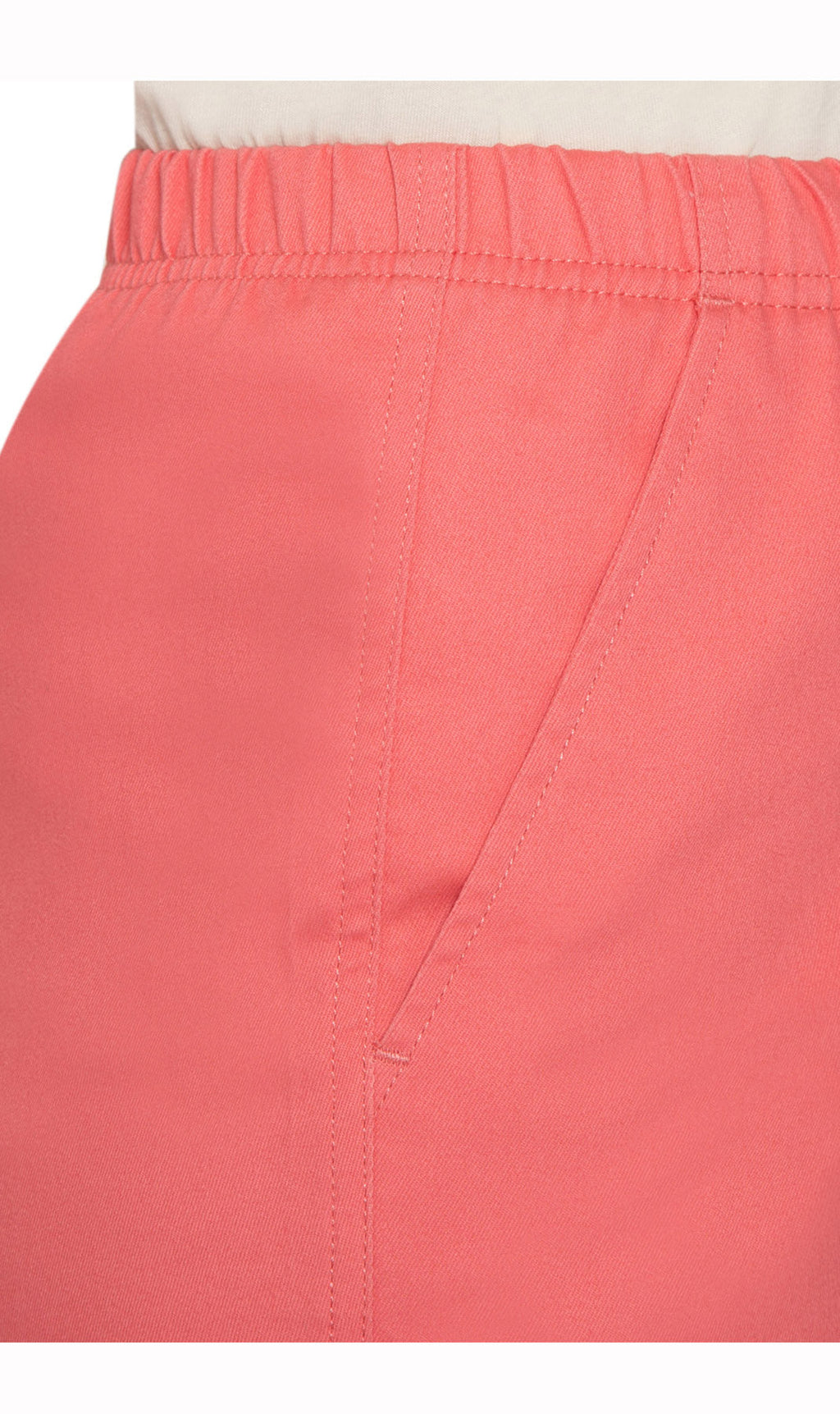 Women's Pull On Denim & Twill Shorts with stretch waist - No zipper or buttons
