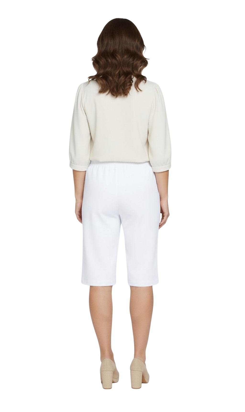 Women's Easy Pull on Bermuda Shorts in Denim and Twill